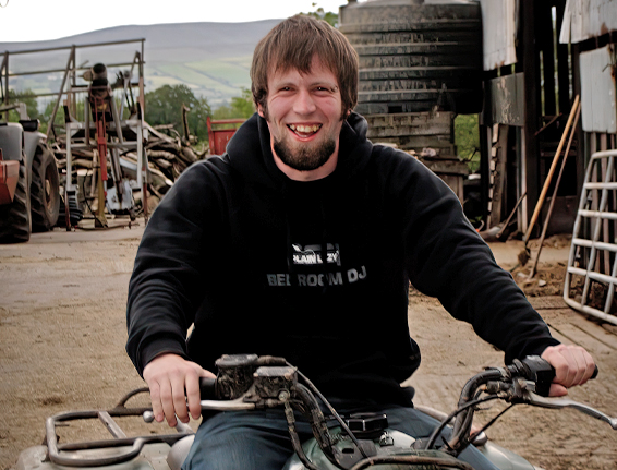 Farmer on a quad bike