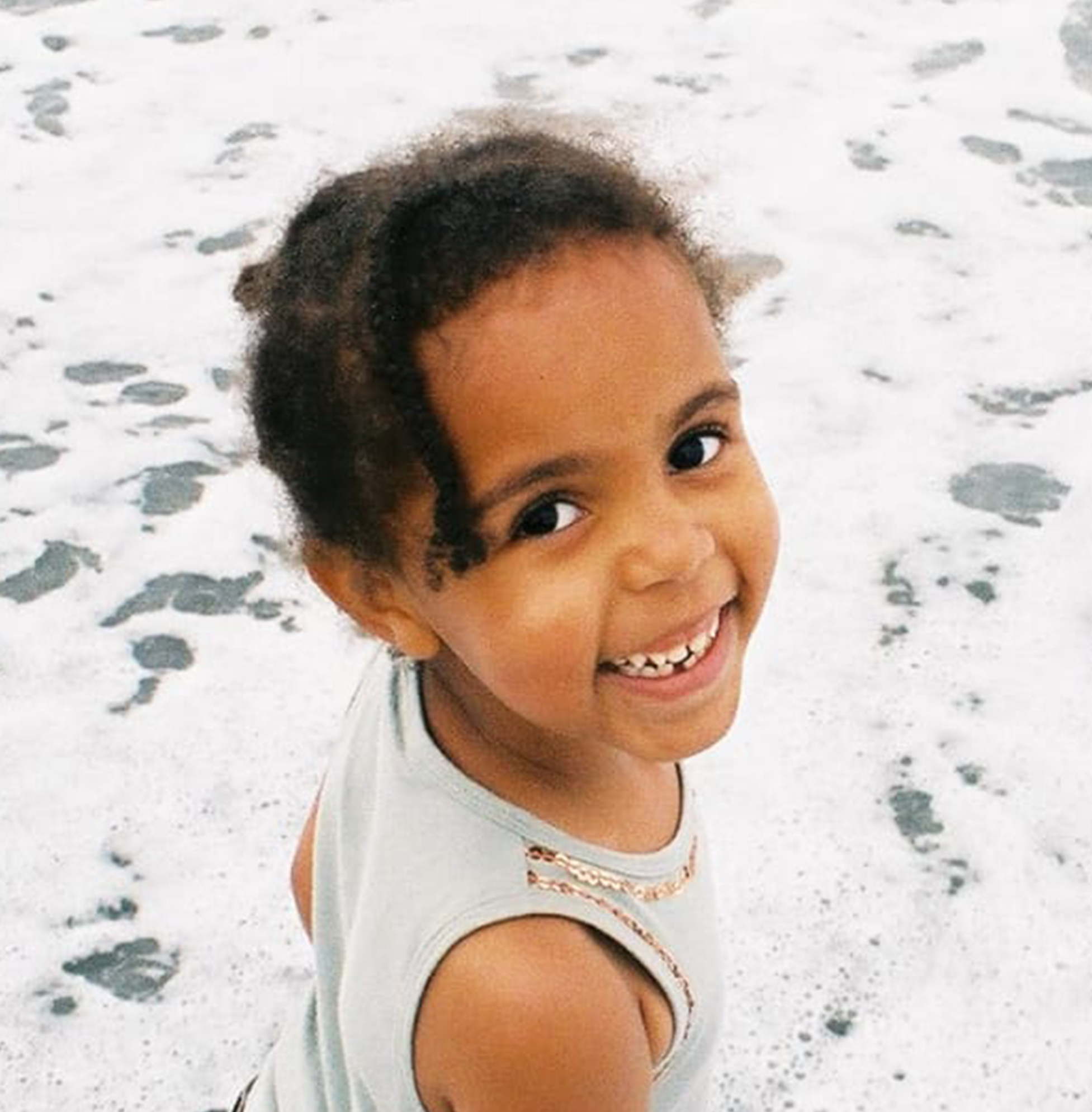 Small girl smiling